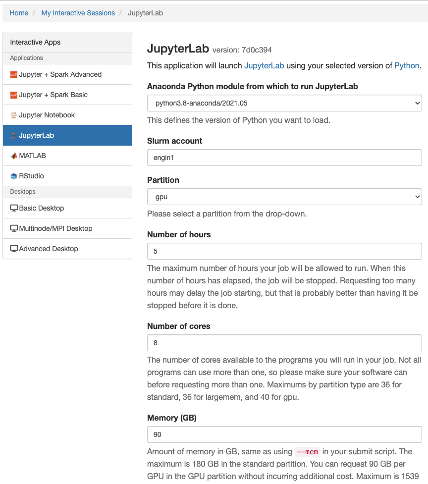 JupyterLab Web Interface
